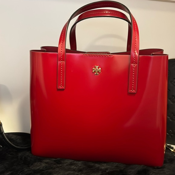Tory Burch Blake Red Patent Leather small tote bag - Picture 1 of 14